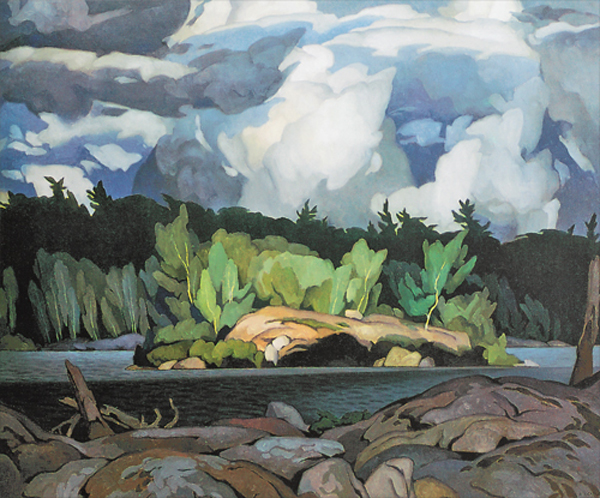 Ragged Sky, Moose Lake by A J Casson | Oil Painting Reproduction