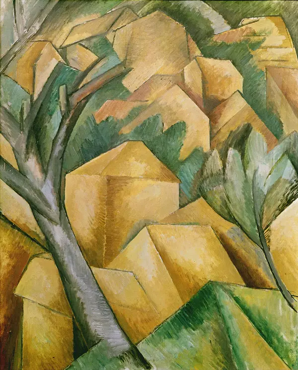 Houses Estaque 1908 By Georges Braque