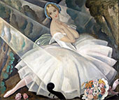 The Ballerina Ulla Poulsen in the Ballet Chopiniana 1927 By Gerda Wegener