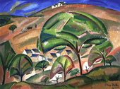 Landscape at Orsay 1912, The Green Tree By Alice Bailly