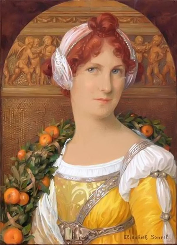 Bust of a Young Woman with Mandarin Coronet | Oil Painting Reproduction