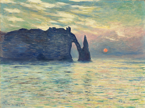 The Cliff, Etretat, Sunset c1882 | Oil Painting Reproduction