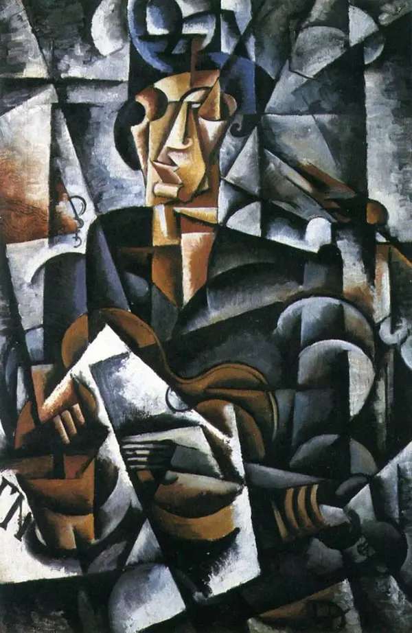 Lady with a Guitar 1915 By Lyubov Sergeevna Popova