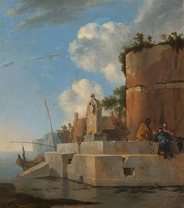 A Coastal Ruin in Italy 1640 by Jan Asselijn | Oil Painting Reproduction