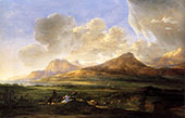 River Bank with Herdsmen 1650 By Jan Asselijn