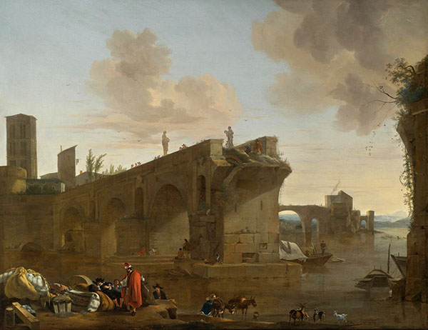 Rome a View of The Ponte Rotto 1652 | Oil Painting Reproduction