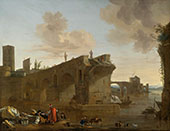 Rome a View of The Ponte Rotto 1652 By Jan Asselijn