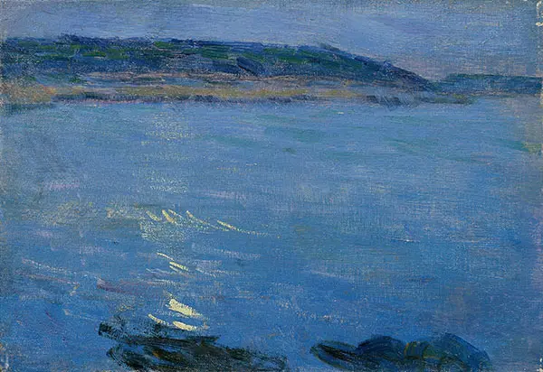 Blue Seascape in The Moonlight 1900 By Max Kurzweil