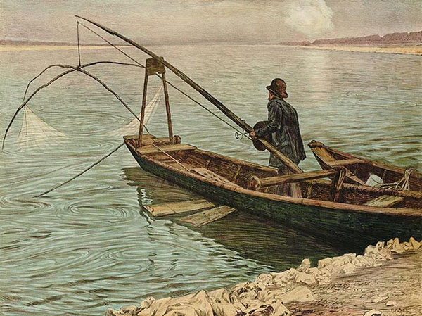 The Fisherman by Max Kurzweil | Oil Painting Reproduction