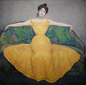 Woman in a Yellow Dress 1907 By Max Kurzweil