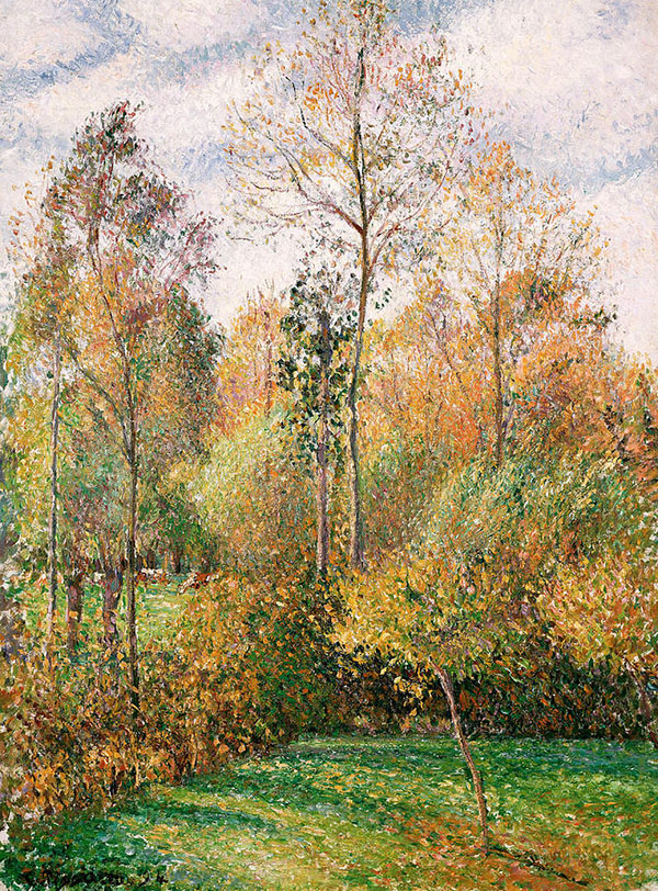 Autumn Poplars Eragny by Camille Pissarro | Oil Painting Reproduction