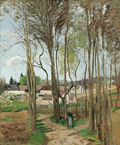 A Village Through The Trees 1869 By Camille Pissarro