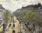 Boulevard Montmartre Spring By Camille Pissarro