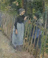 Conversation By Camille Pissarro