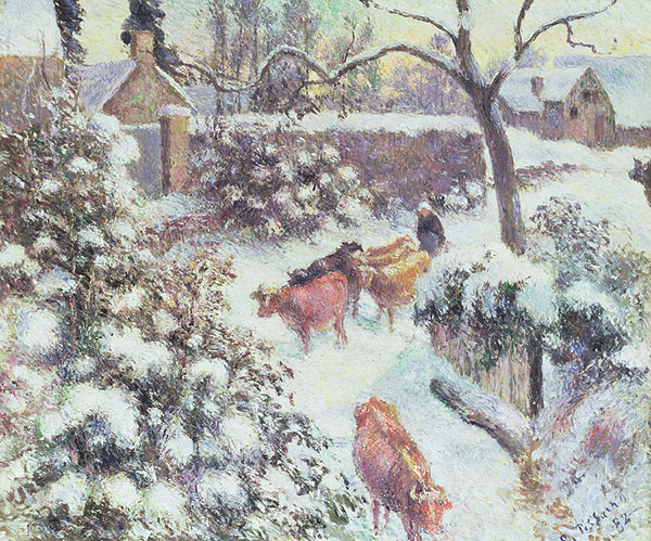 Effect of Snow at Montfoucault | Oil Painting Reproduction