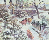 Effect of Snow at Montfoucault By Camille Pissarro