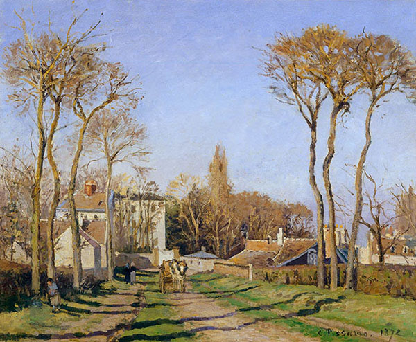 Entrance of a Village by Camille Pissarro | Oil Painting Reproduction