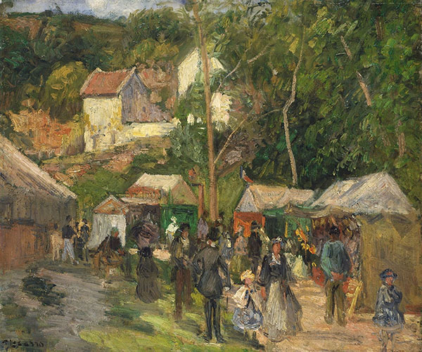Festival at L Hermitage by Camille Pissarro | Oil Painting Reproduction
