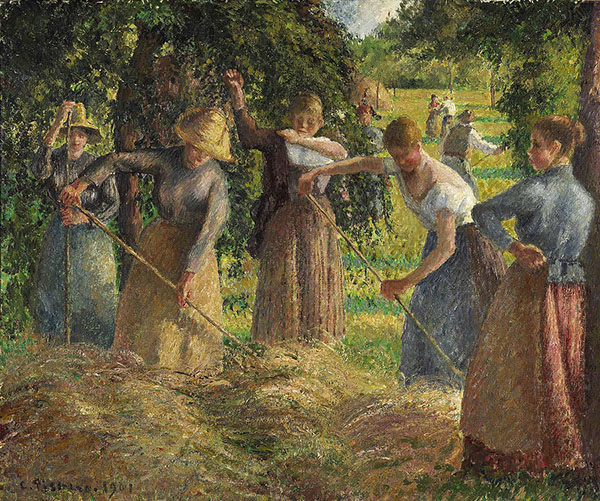 Hay Harvest at Eragny by Camille Pissarro | Oil Painting Reproduction