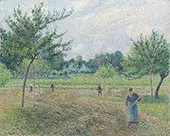 Haymaking at Eragny By Camille Pissarro