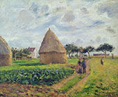 Haystacks By Camille Pissarro