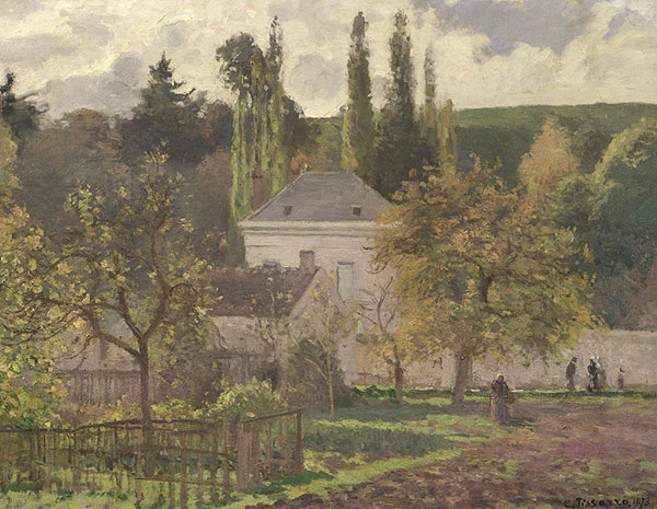 House in The Hermitage by Camille Pissarro | Oil Painting Reproduction