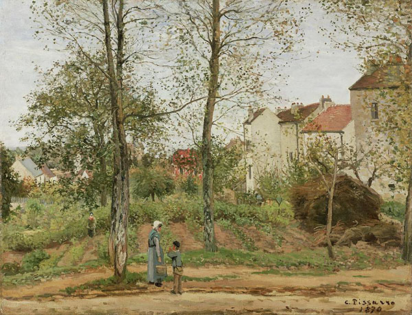 Houses at Bougival by Camille Pissarro | Oil Painting Reproduction