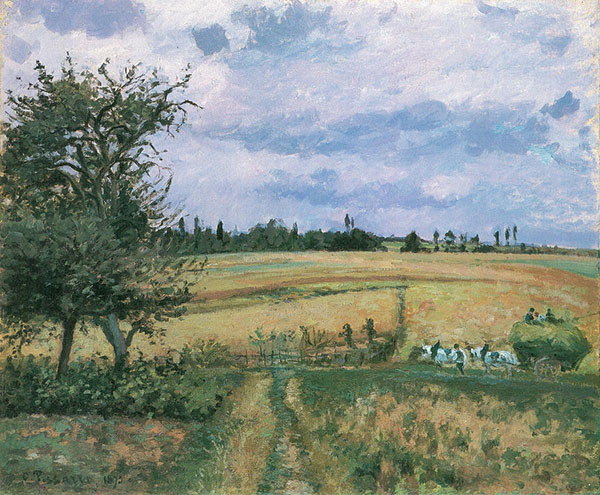 Landscape at Pontoise by Camille Pissarro | Oil Painting Reproduction