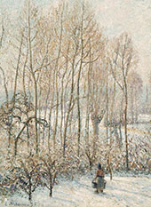 Morning Sunlight on The Snow Eragny sur Epte By Camille Pissarro