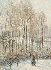 Morning Sunlight on The Snow Eragny sur Epte By Camille Pissarro