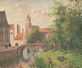 Old Bridge in Bruges By Camille Pissarro