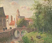 Old Bridge in Bruges By Camille Pissarro