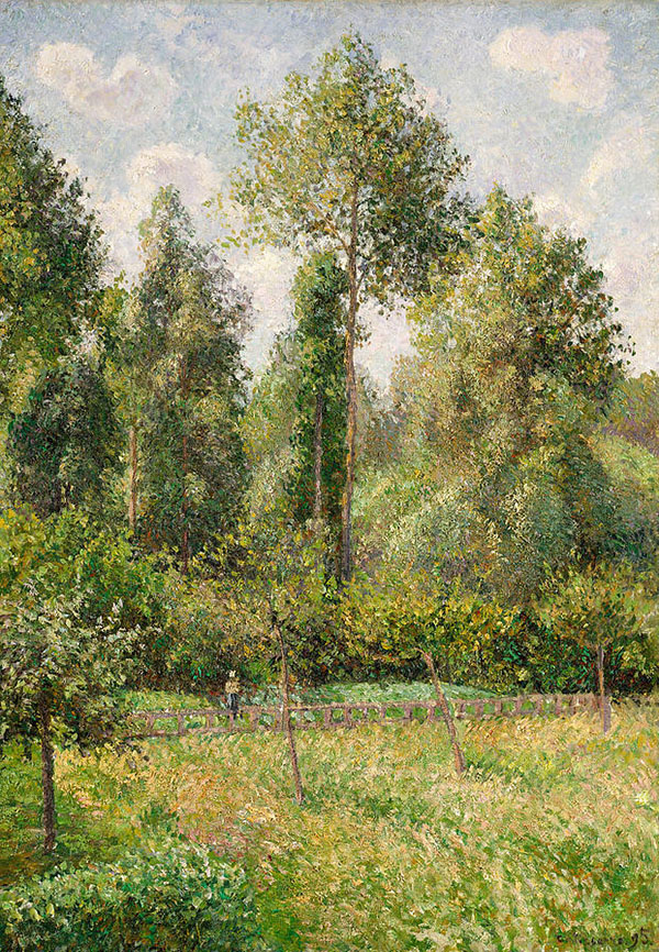 Poplars Eragny by Camille Pissarro | Oil Painting Reproduction