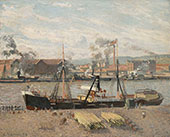 Port of Rouen By Camille Pissarro