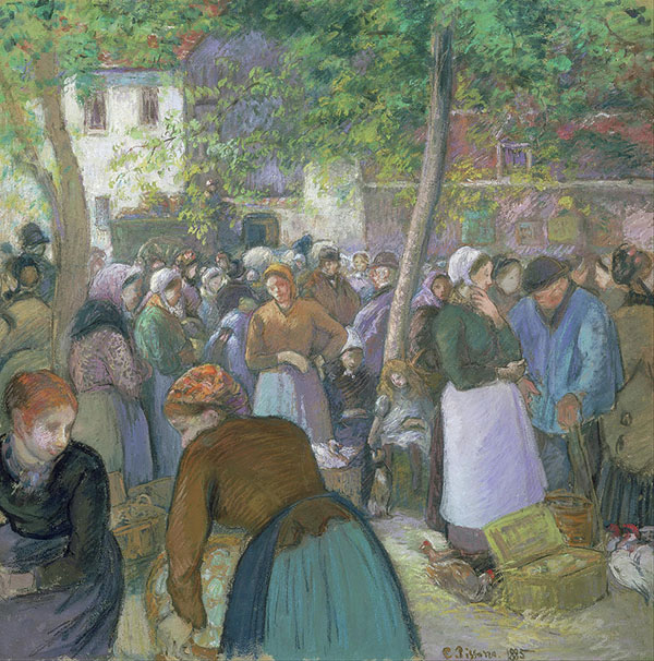 Poultry Market at Gisors 1885 | Oil Painting Reproduction