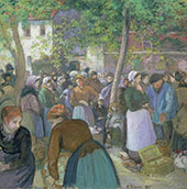 Poultry Market at Gisors 1885 By Camille Pissarro