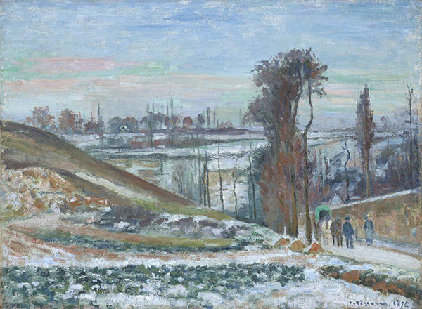Snowy Landscape Near l'Hermitage 1875 | Oil Painting Reproduction