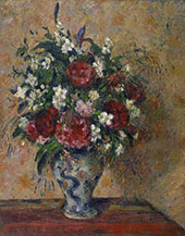 Still Life with Peonies and Mock Orange By Camille Pissarro