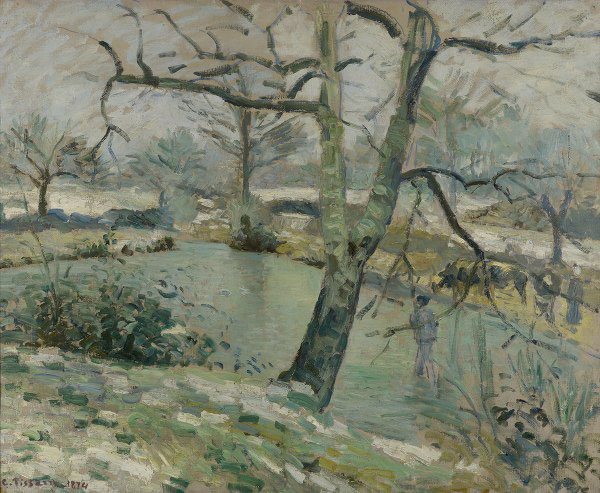 The Pond at Montfoucault Effect of Winter 1874 | Oil Painting Reproduction