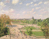 The Tuileries Gardens Morning Spring Sun 1899 By Camille Pissarro