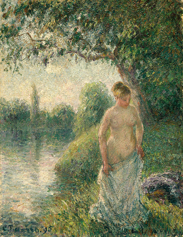 The Bather by Camille Pissarro | Oil Painting Reproduction