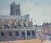 The Church of St. Jacques in Dieppe By Camille Pissarro
