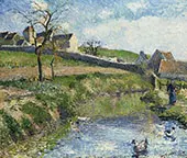 The Farm at Osny By Camille Pissarro