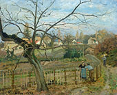 The Fence By Camille Pissarro