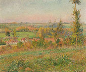 The Hills of Thierceville Seen from The Country Lane By Camille Pissarro