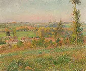 The Hills of Thierceville Seen from The Country Lane By Camille Pissarro