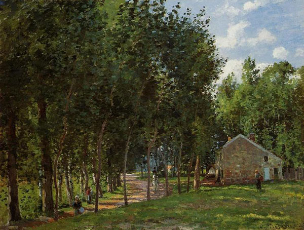 The House in The Forest by Camille Pissarro | Oil Painting Reproduction