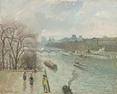 The Louvre Afternoon Rainy Weather 1900 By Camille Pissarro