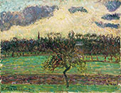 The Meadows at Eragny Apple Tree By Camille Pissarro