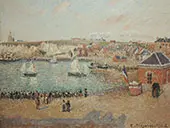 The Port Before Dieppe Afternoon Sun By Camille Pissarro